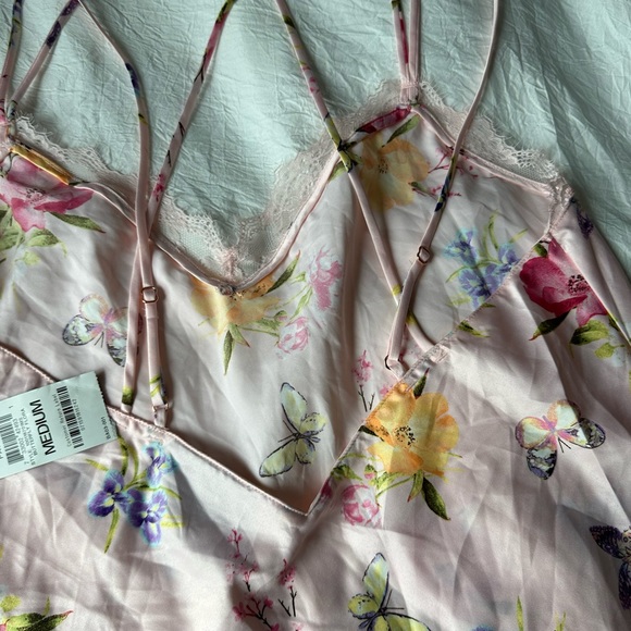 INC International Concepts Womens Lace-Trim Floral Chemise Nightgown Large - Picture 9 of 10